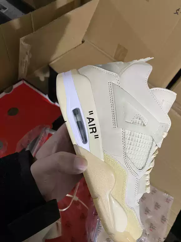 OffWhite x Air Jordan 4 SP Sail