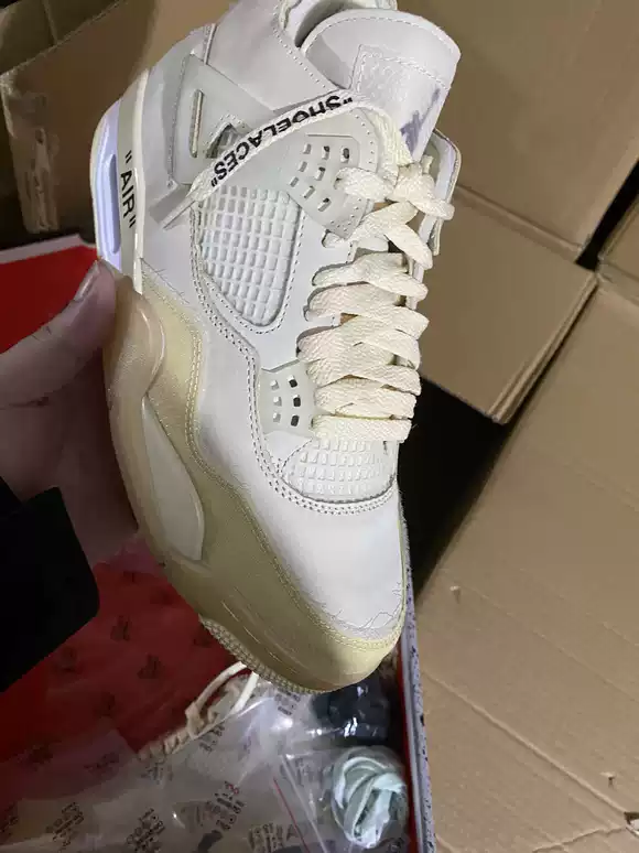 OffWhite x Air Jordan 4 SP Sail