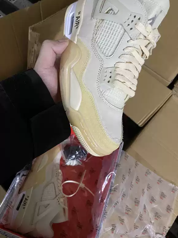 OffWhite x Air Jordan 4 SP Sail