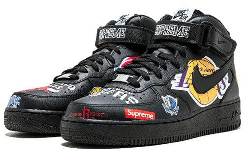 Nike Supreme x NBA x Air Force 1 Mid 07 Black
