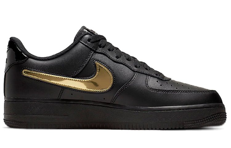 Nike Air Force 1 Low 07 LV8 Removable Swoosh Black Gold