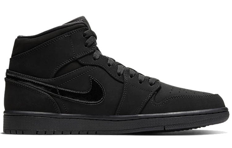 Air Jordan 1 Mid Triple Black Suede