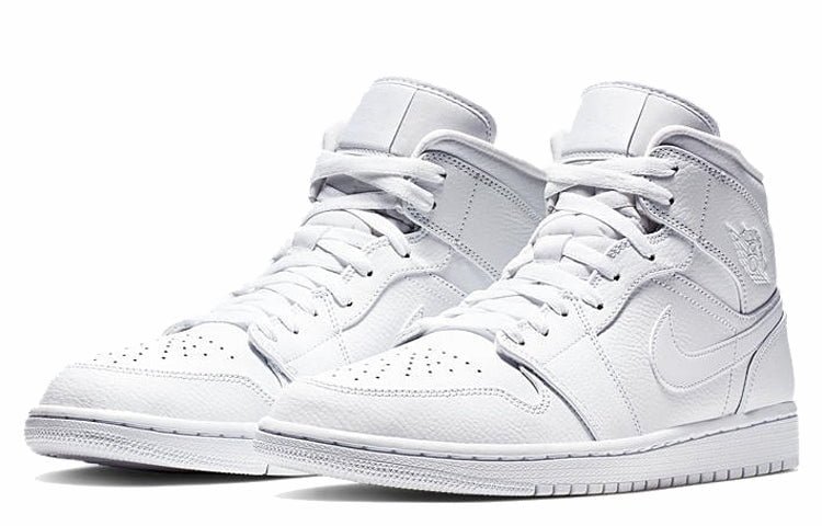 Air Jordan 1 Mid Triple White 2019
