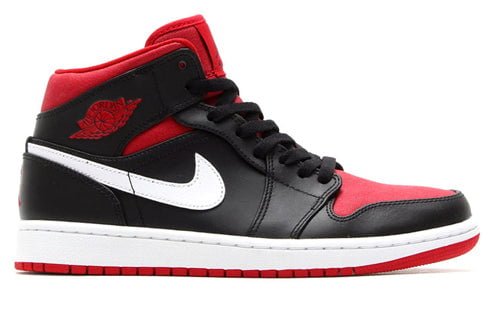 Air Jordan 1 Mid Black Gym Red
