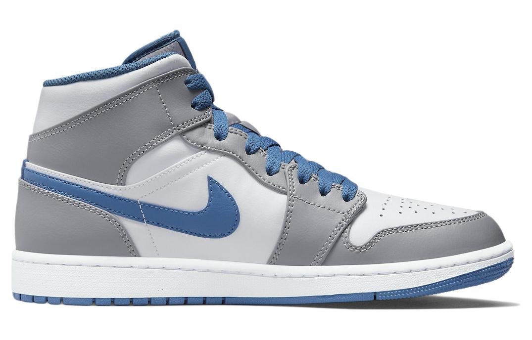 Air Jordan 1 Mid Cement Grey True Blue