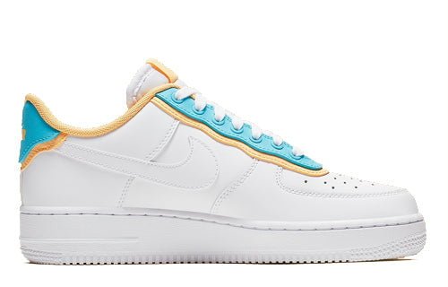 Nike Air Force 1 Low SE White Light Blue Fury Topaz Gold