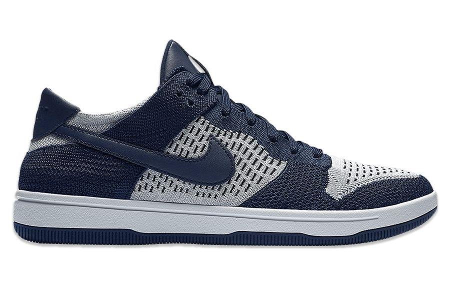 Nike Dunk Low Flyknit College Navy Platinum
