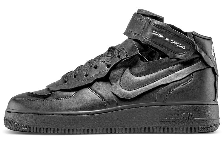 Nike COMME des GARCONS x Air Force 1 Mid Triple Black