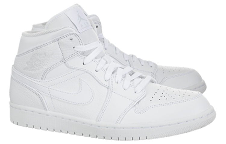Air Jordan 1 Mid Triple White 2018