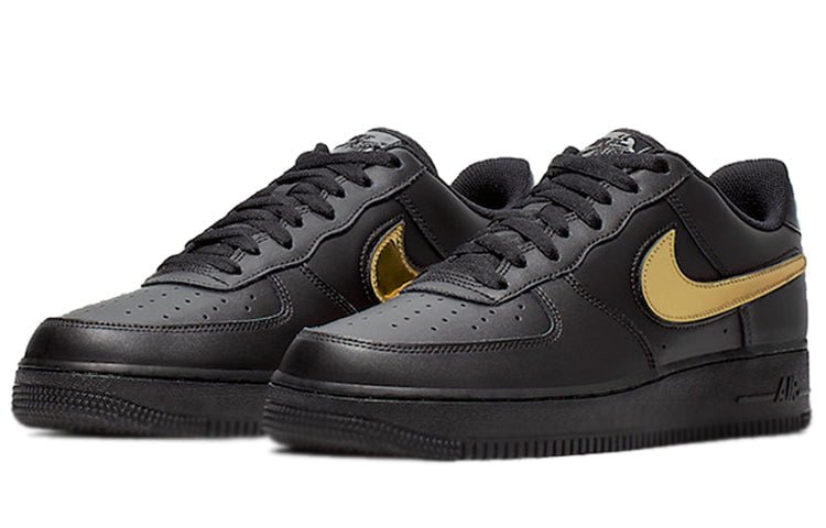 Nike Air Force 1 Low 07 LV8 Removable Swoosh Black Gold