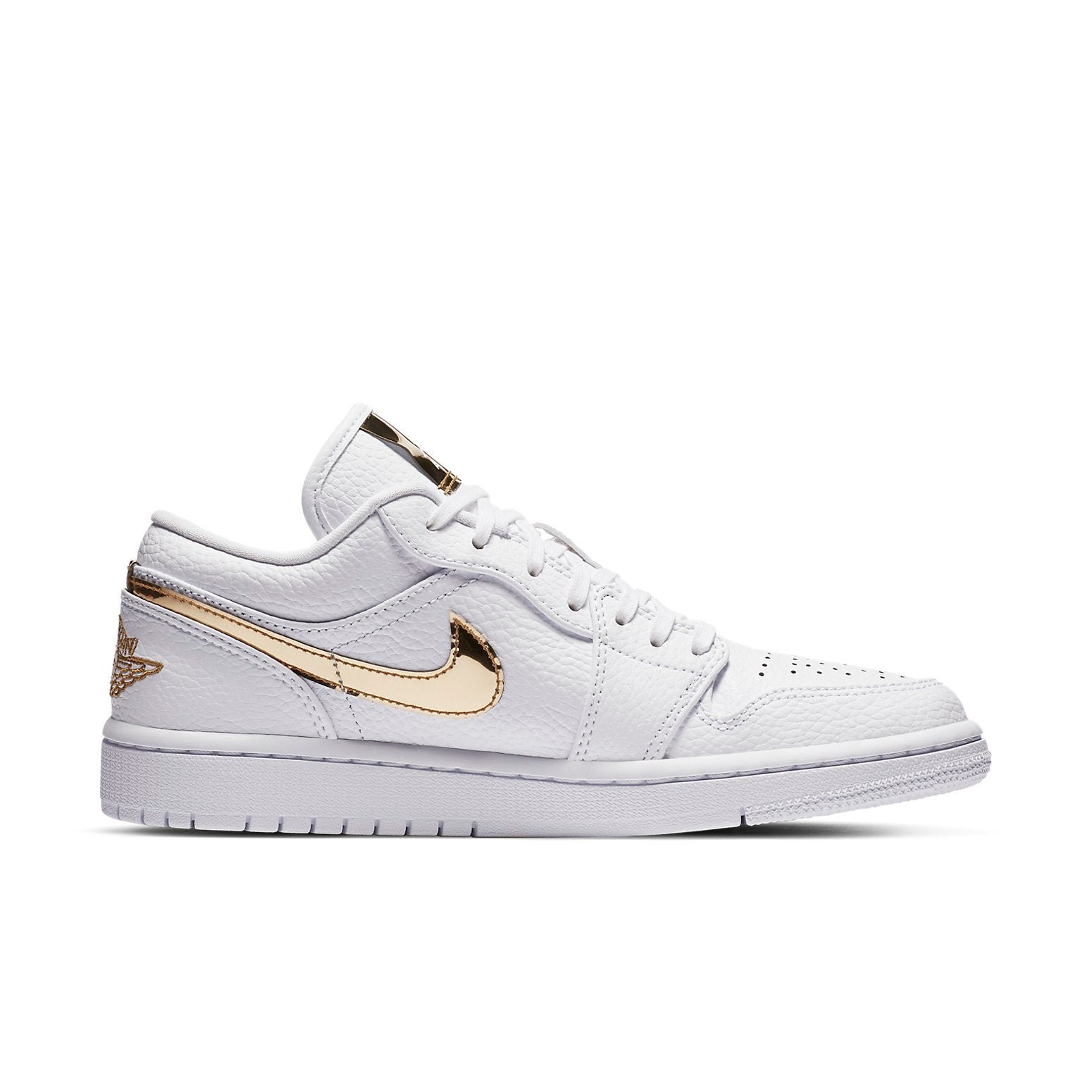 Air Jordan 1 Retro Low White Metallic Gold