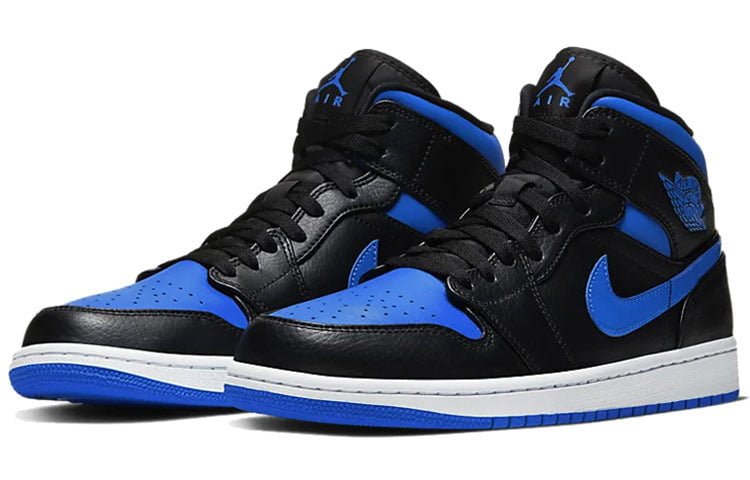 Air Jordan 1 Mid Black Hyper Royal