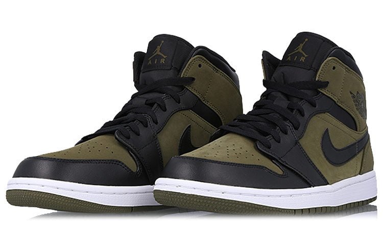 Air Jordan 1 Mid Olive Canvas