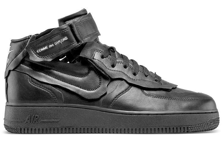 Nike COMME des GARCONS x Air Force 1 Mid Triple Black