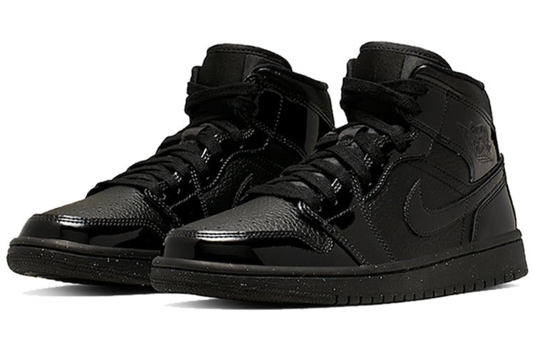 Air Jordan 1 Mid Patent Triple Black