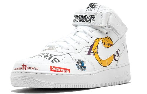 Nike Supreme x NBA x Air Force 1 Mid 07 White