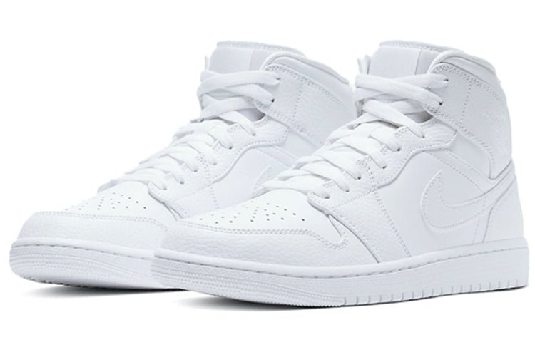 Air Jordan 1 Mid Triple White 2020