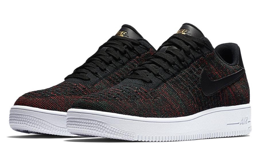 Nike Air Force 1 Low Flyknit Black Burgundy