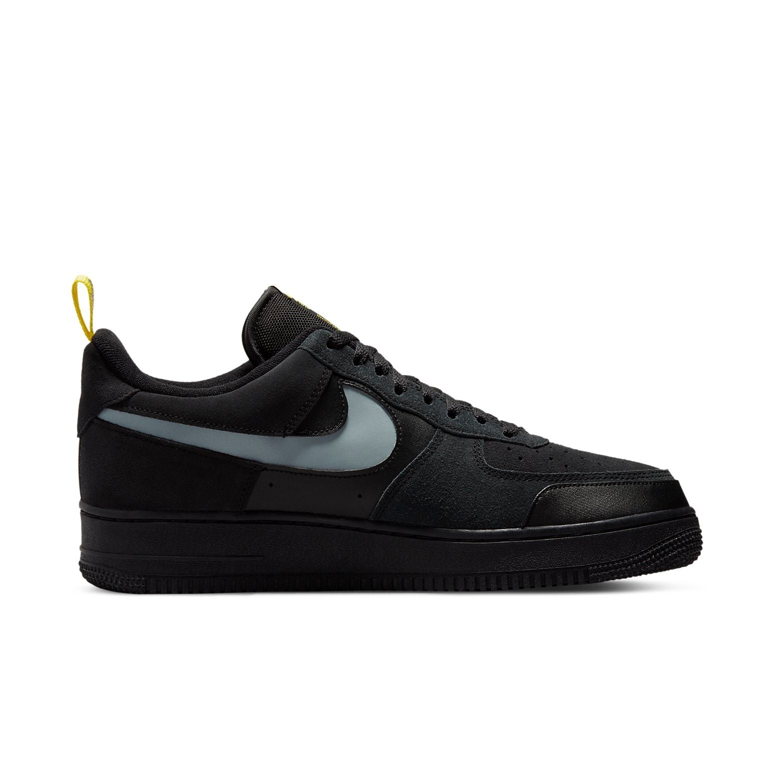 Nike Air Force 1 Low Cut Out Swoosh Black