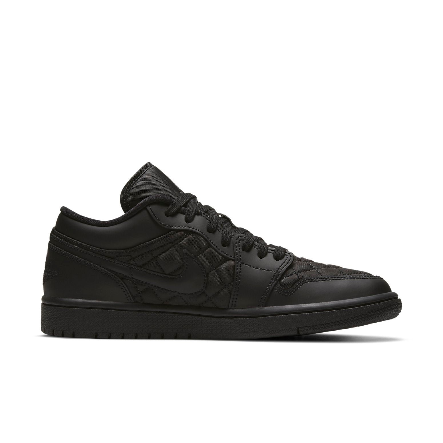Air Jordan 1 Low Triple Black Quilted