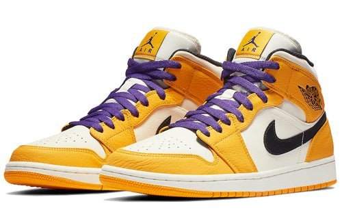 Air Jordan 1 Mid Lakers Gold