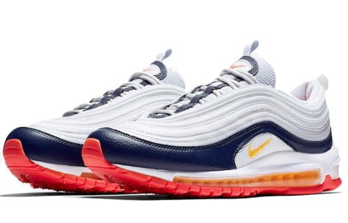 Nike Air Max 97 Platinum Navy Orange
