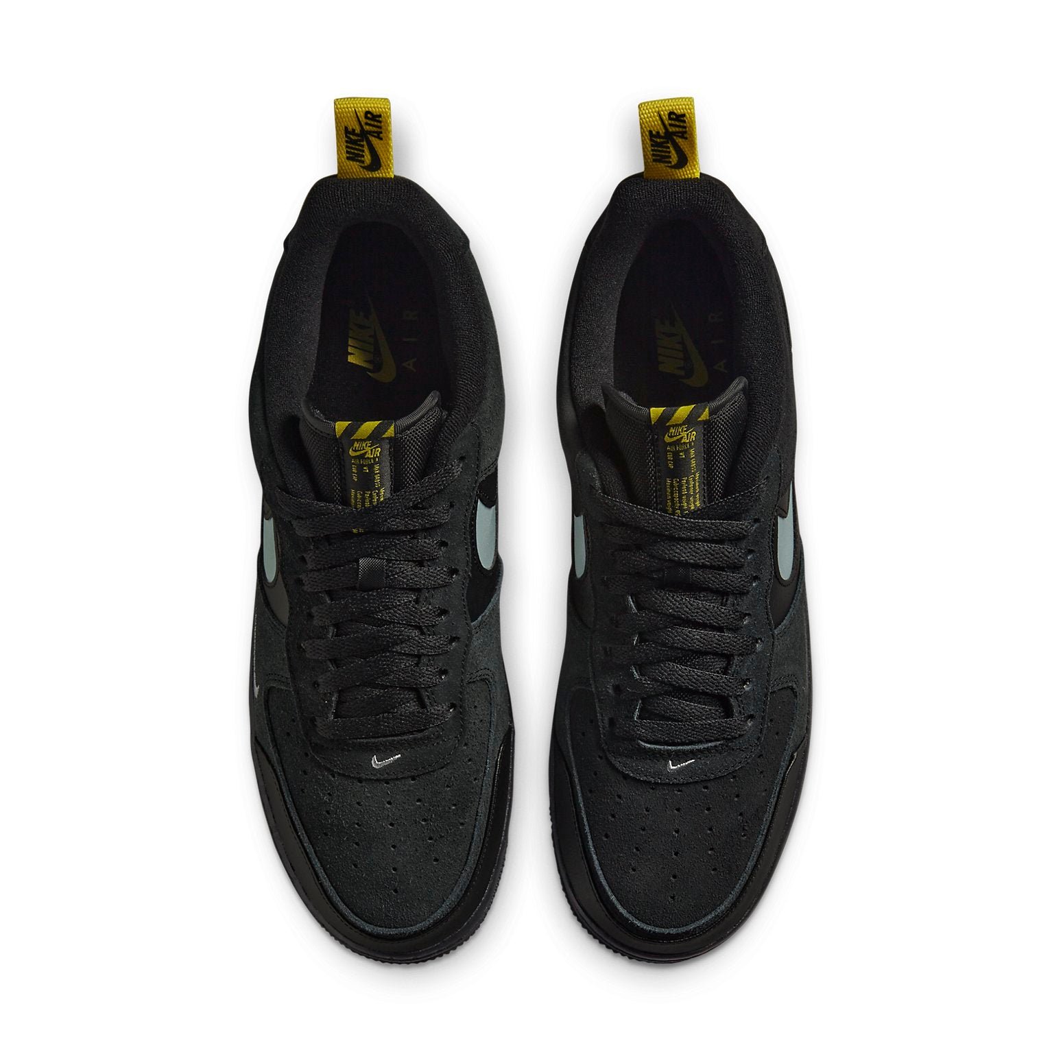 Nike Air Force 1 Low Cut Out Swoosh Black