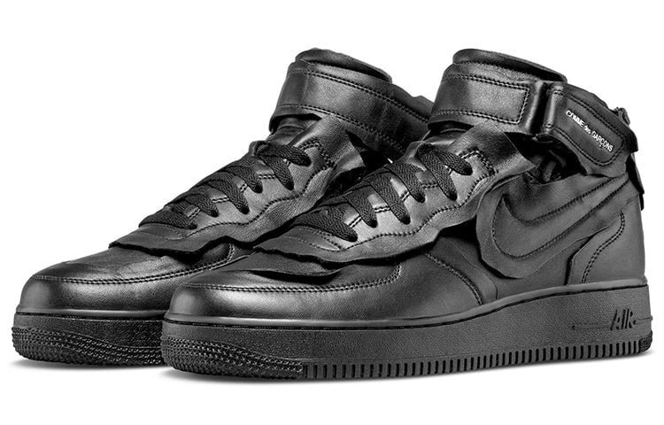 Nike COMME des GARCONS x Air Force 1 Mid Triple Black