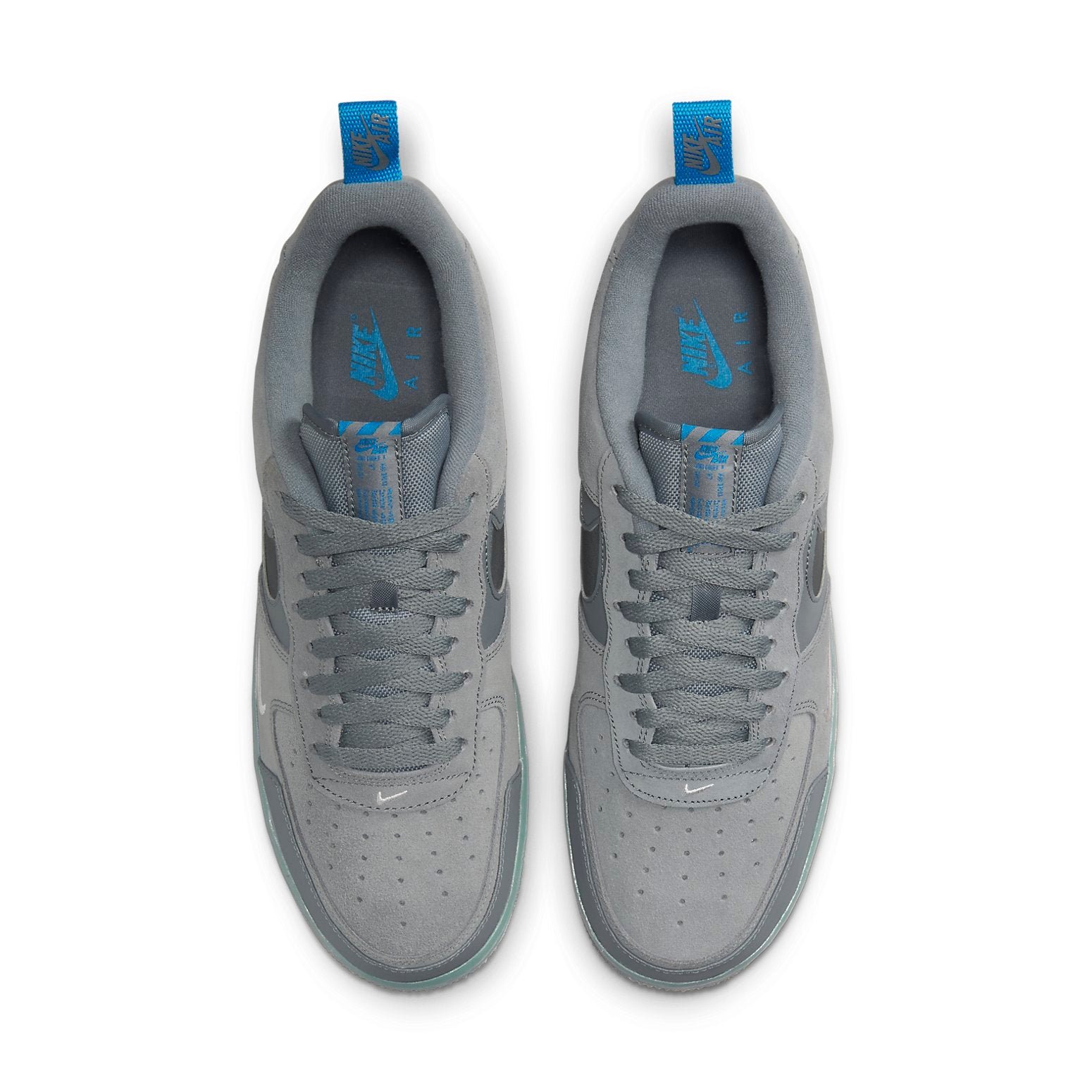 Nike Air Force 1 Low Cut Out Swoosh Grey