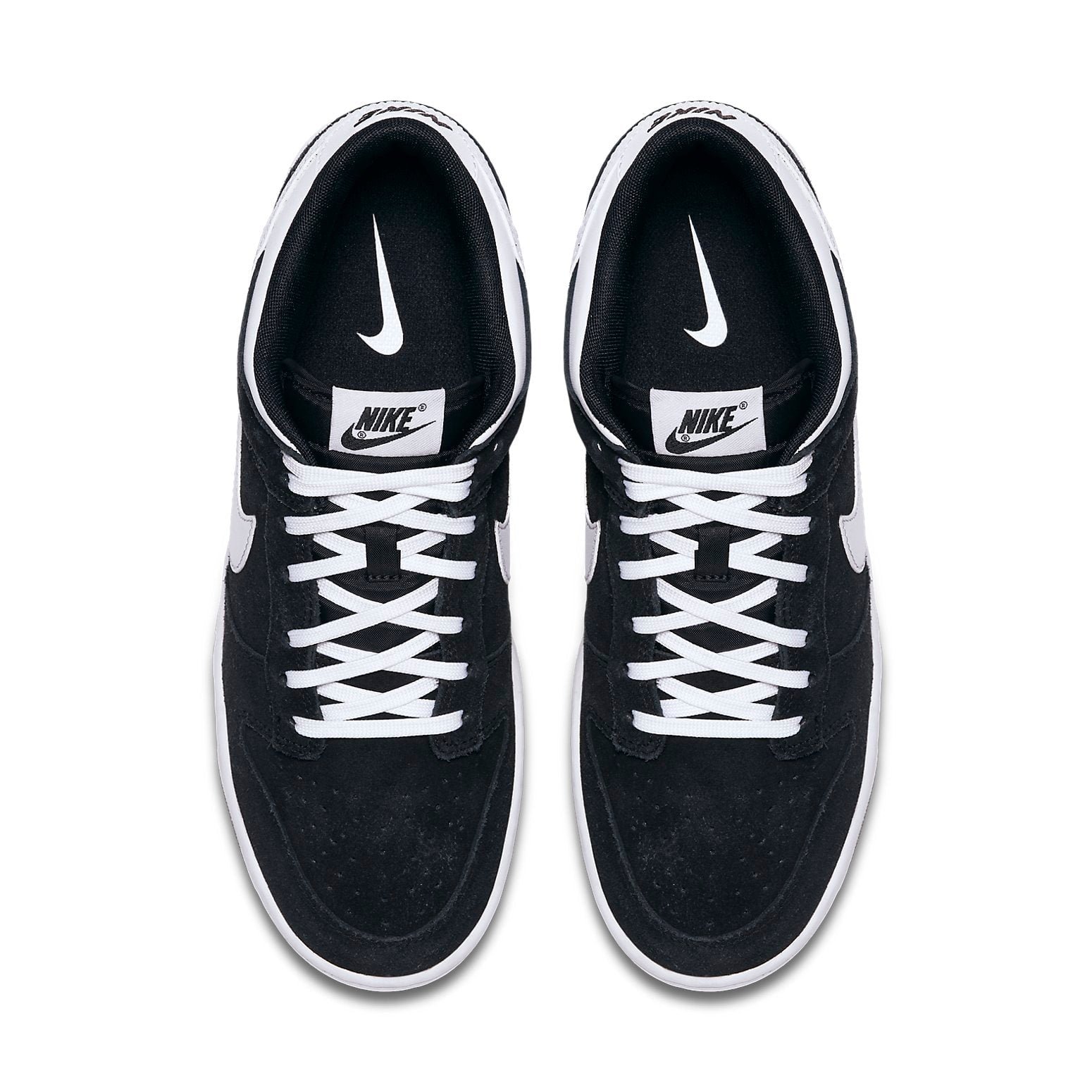 Nike Dunk Low Black White Heel