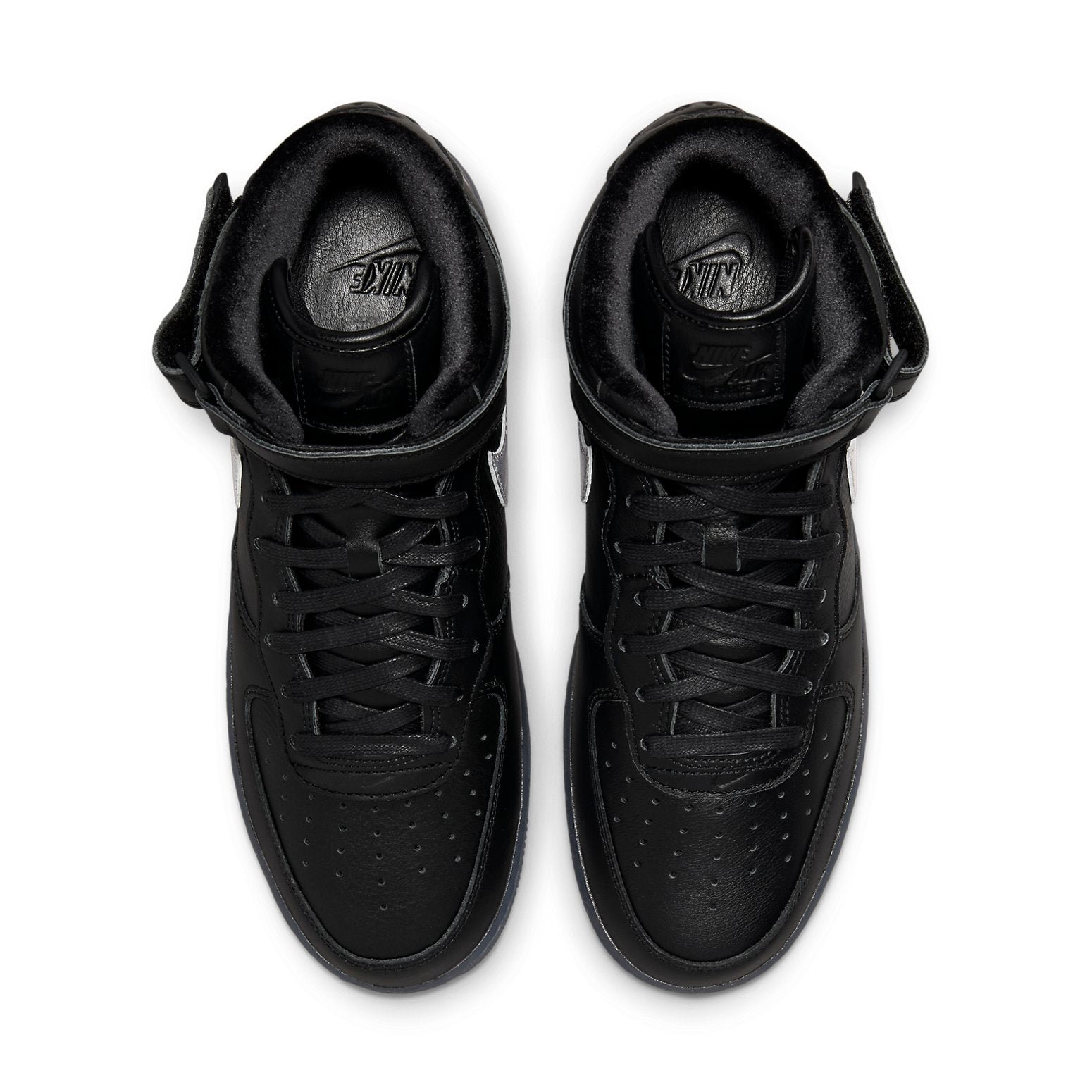 Nike Air Force 1 Mid Premium Black Metallic Silver