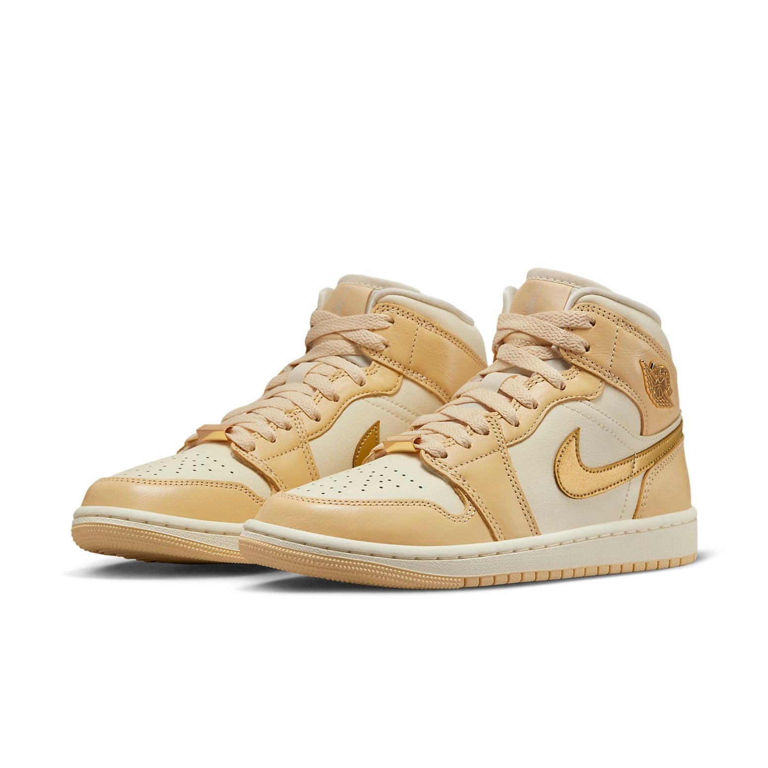 Air Jordan 1 Mid Pale Vanilla Gold