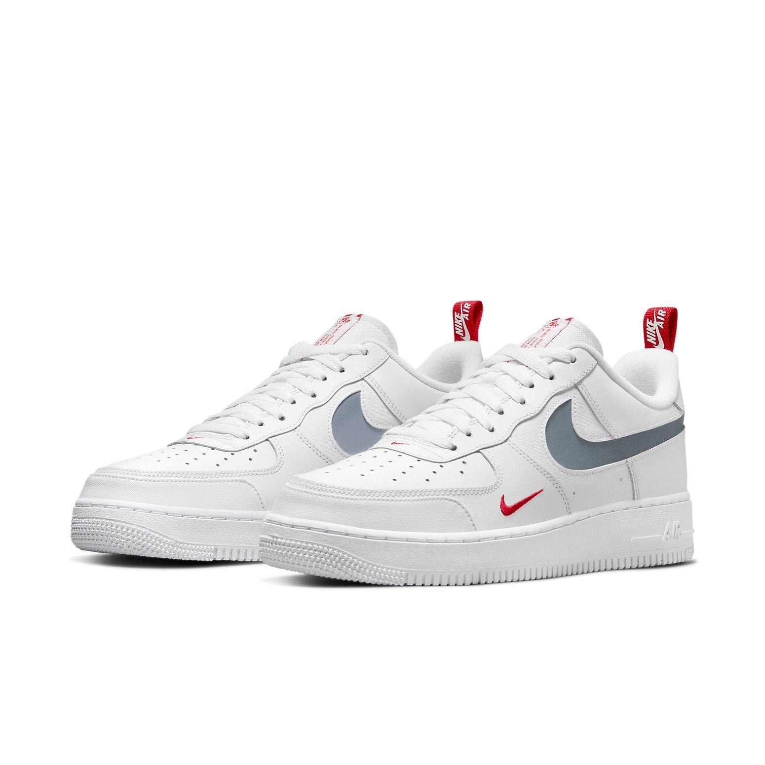 Nike Air Force 1 Low Cut Out Swoosh White
