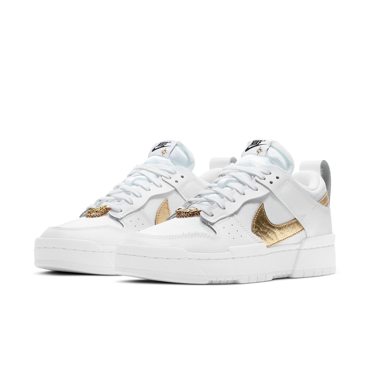 Nike Dunk Low Disrupt White Metallic Gold