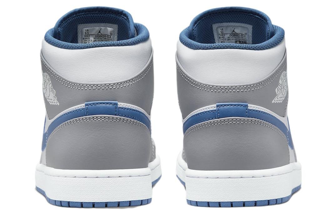 Air Jordan 1 Mid Cement Grey True Blue