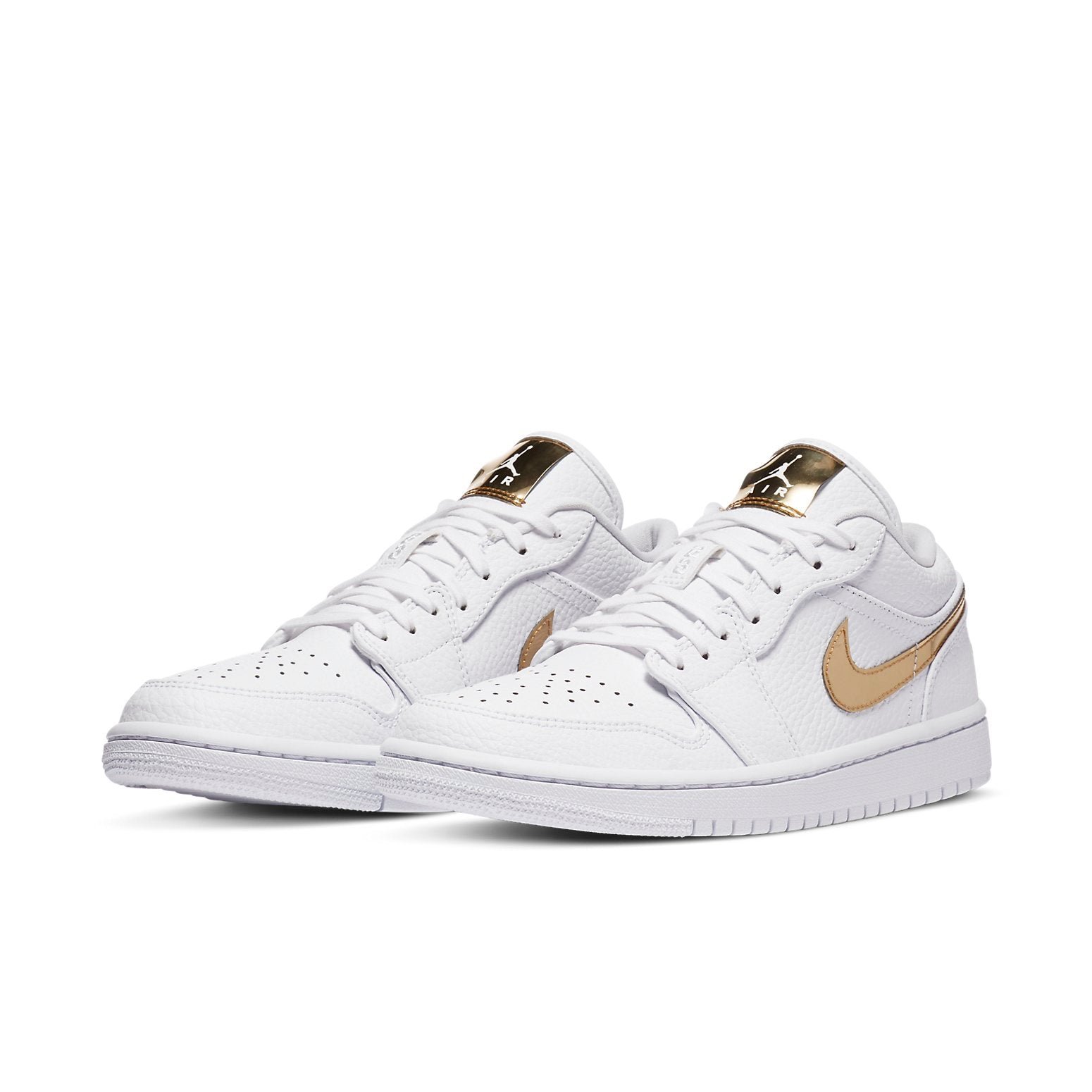 Air Jordan 1 Retro Low White Metallic Gold