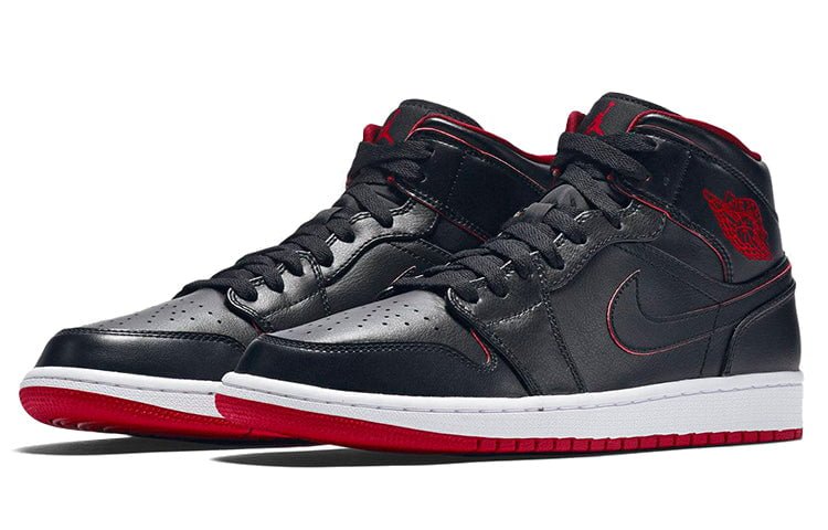 Air Jordan 1 Mid Black Red