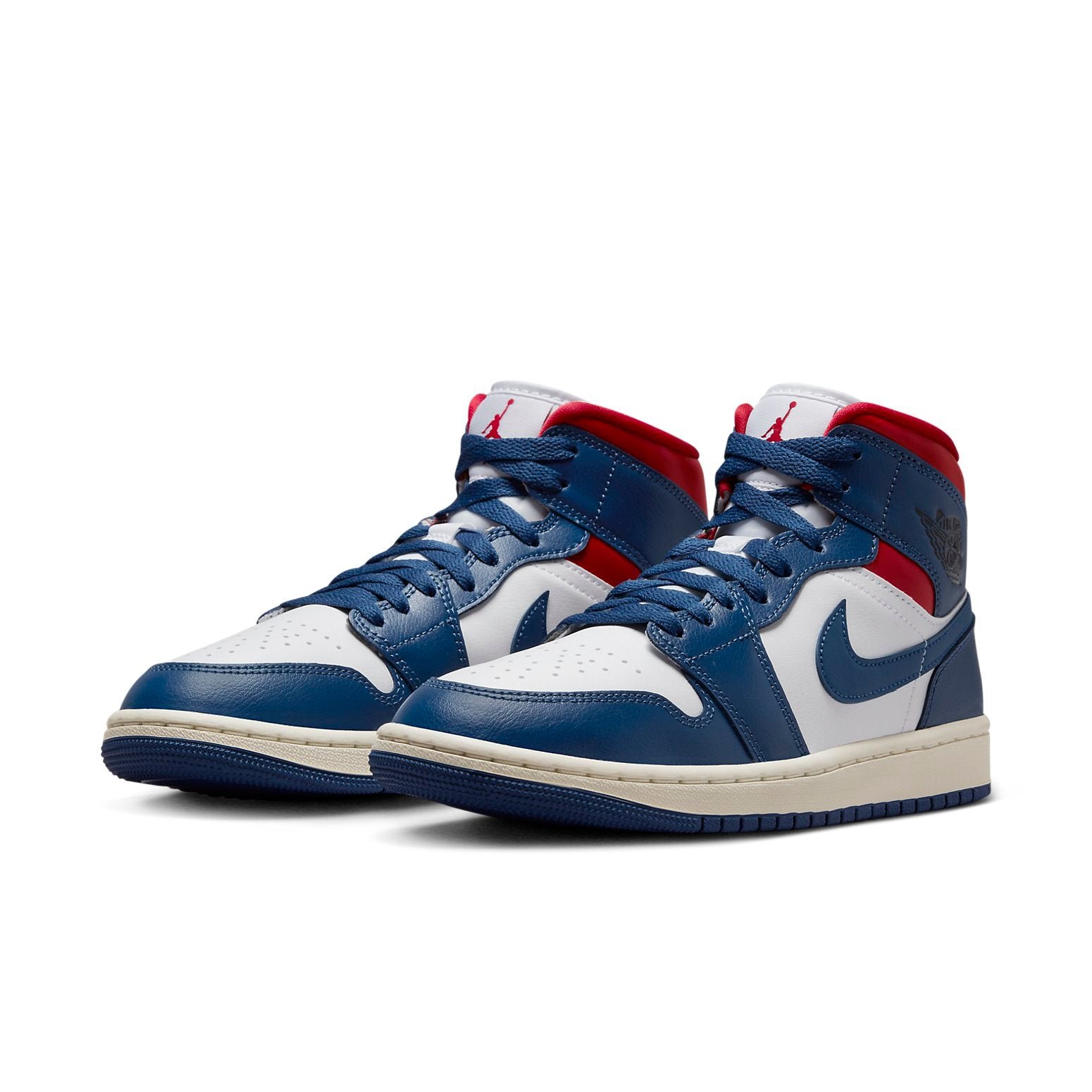Air Jordan 1 Mid French Blue Gym Red