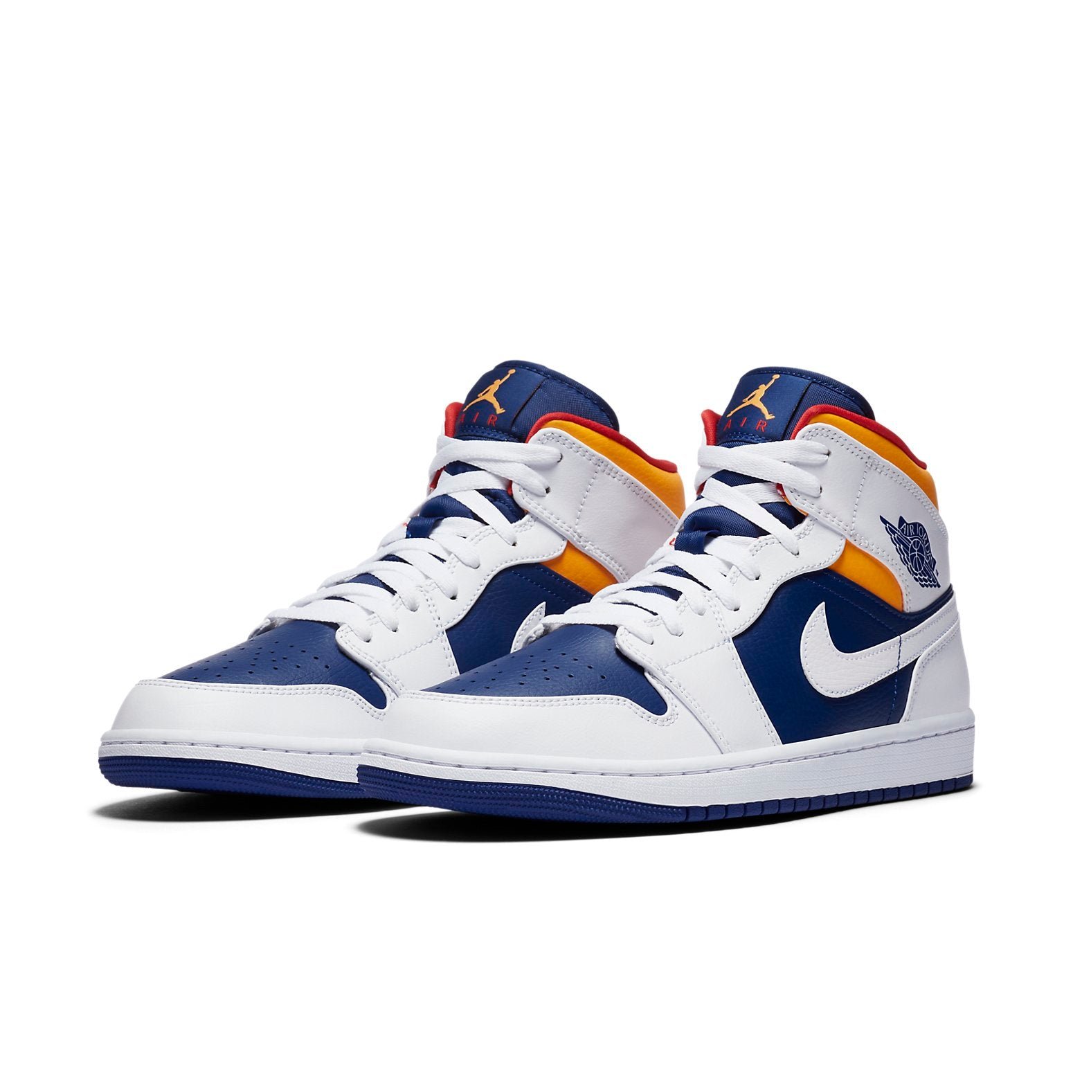 Air Jordan 1 Mid White Deep Royal Blue