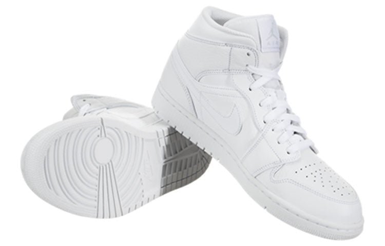 Air Jordan 1 Mid Triple White 2018