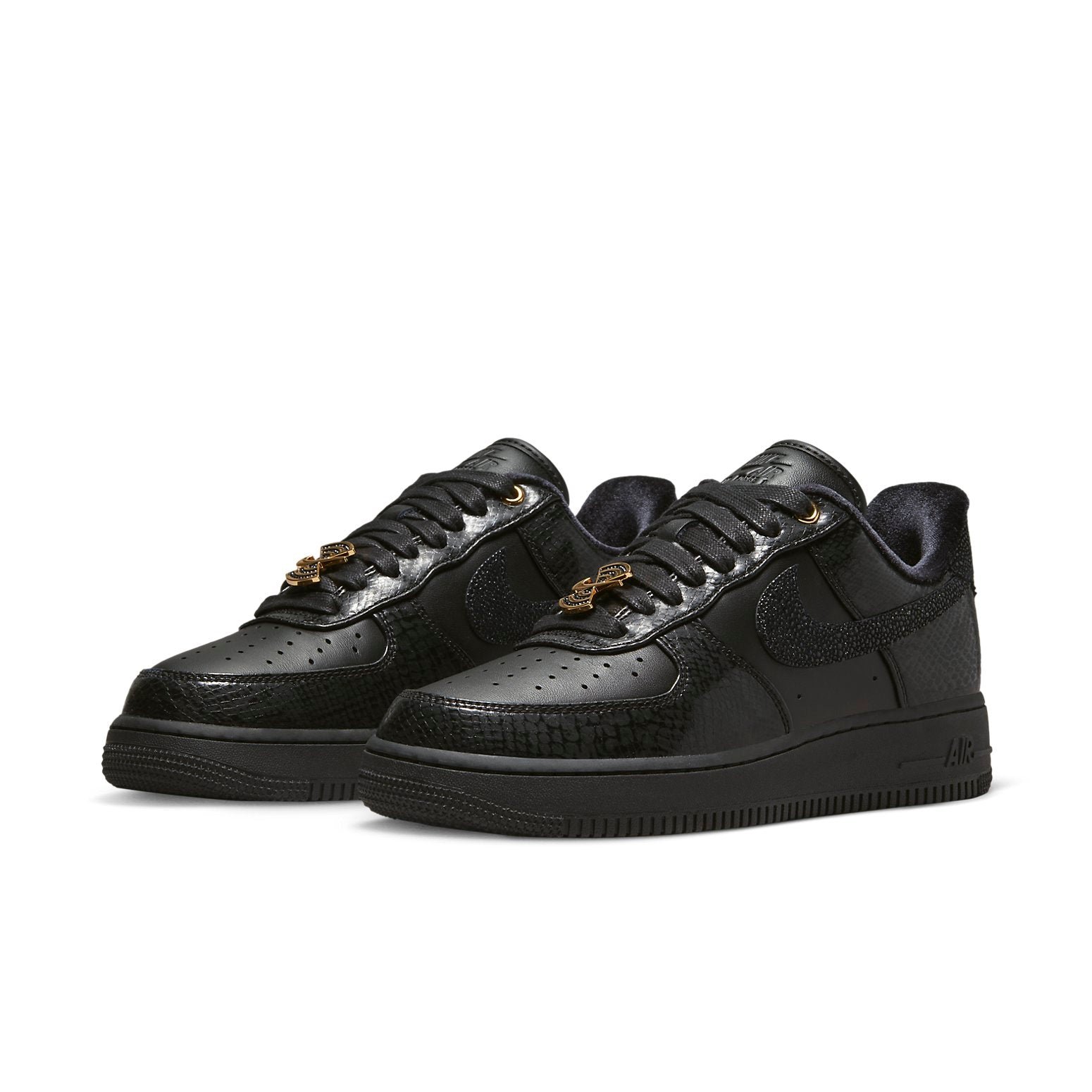 Nike Air Force 1 Low Anniversary Edition Low Tops Casual Skateboarding Shoes Black