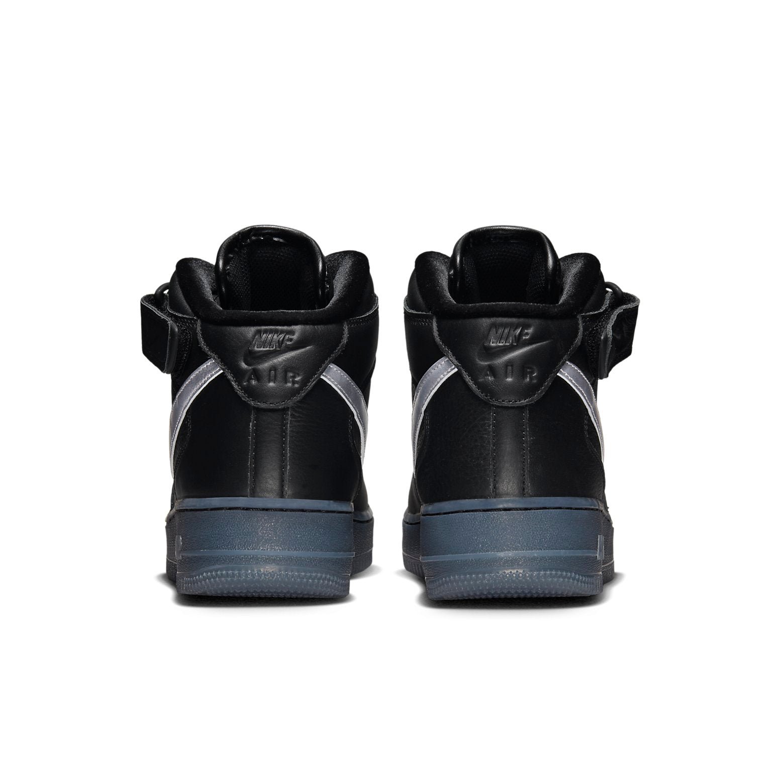 Nike Air Force 1 Mid Premium Black Metallic Silver