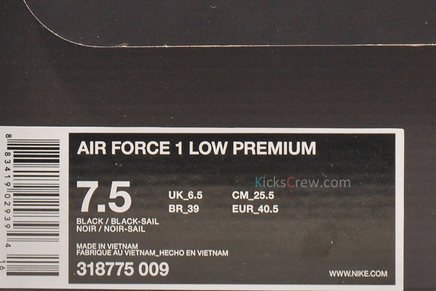 Nike Air Force 1 Low Premium Black