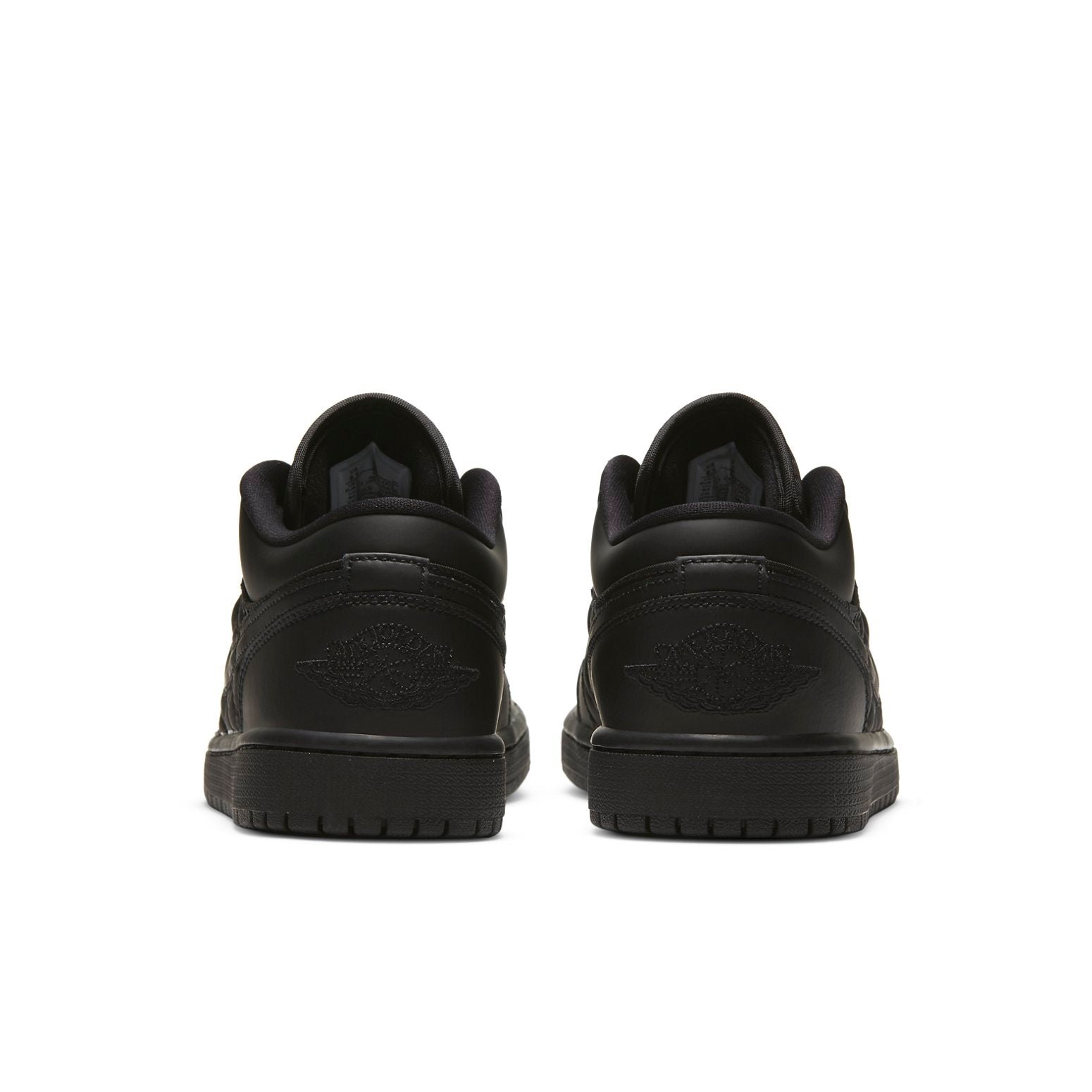 Air Jordan 1 Low Triple Black Quilted