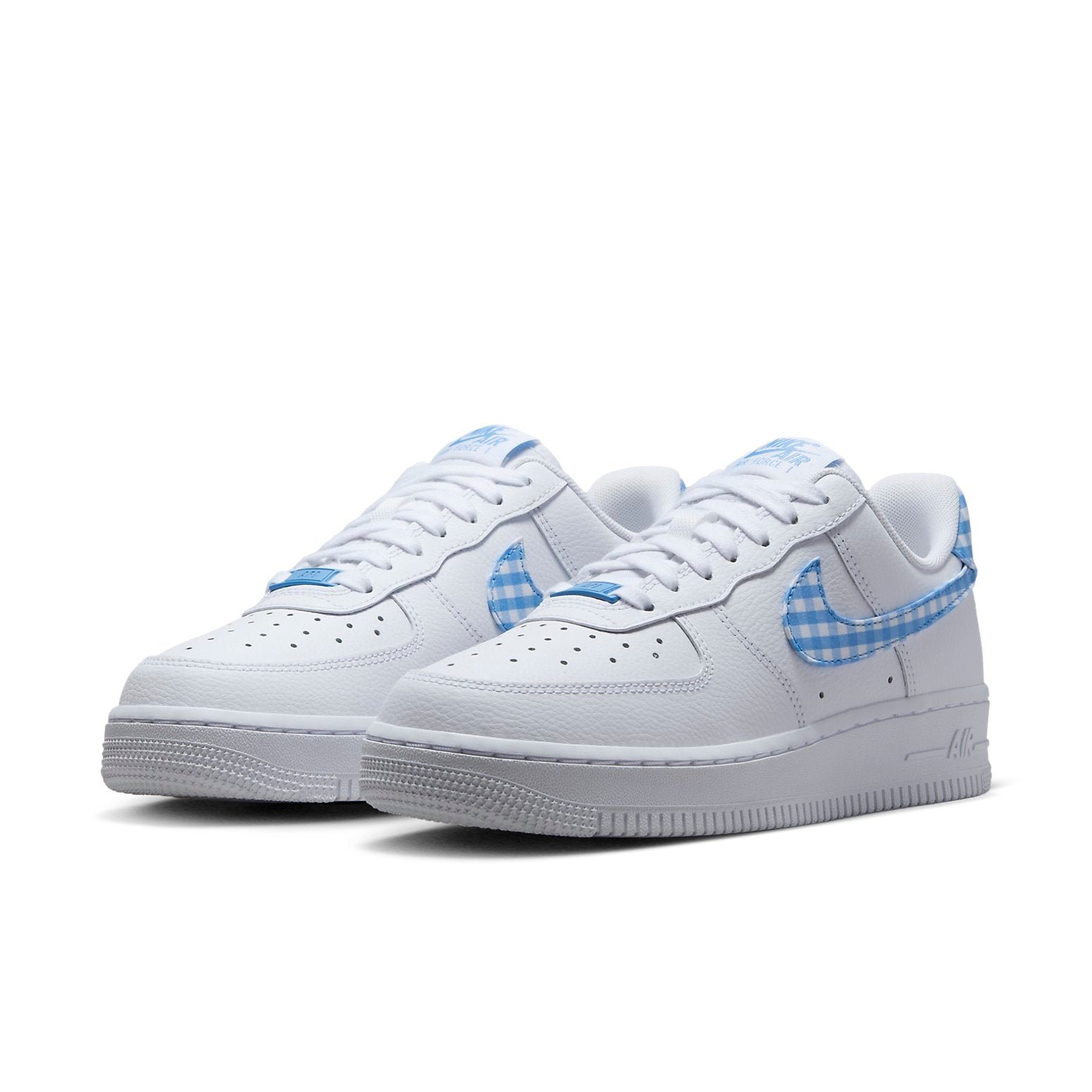 Nike Air Force 1 Low University Blue Gingham Plaids