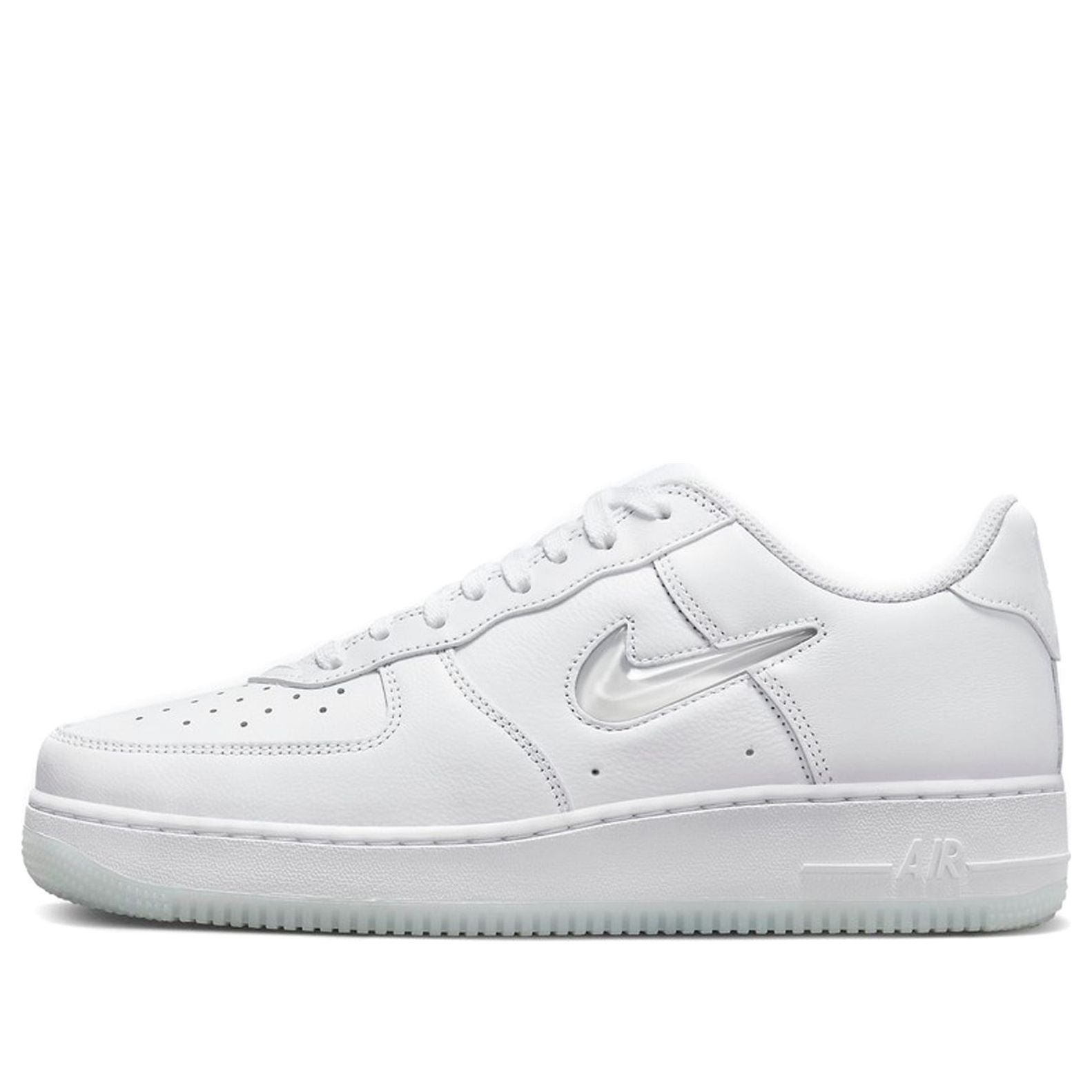 Nike Air Force 1 Low 07 Retro Color of the Month Jewel Swoosh Triple White