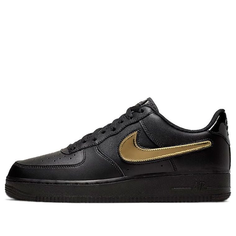 Nike Air Force 1 Low 07 LV8 Removable Swoosh Black Gold