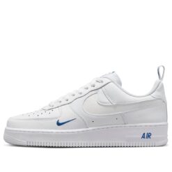 Nike Air Force 1 Low Cut Out Reflective Swoosh White Blue