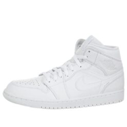 Air Jordan 1 Mid Triple White 2018