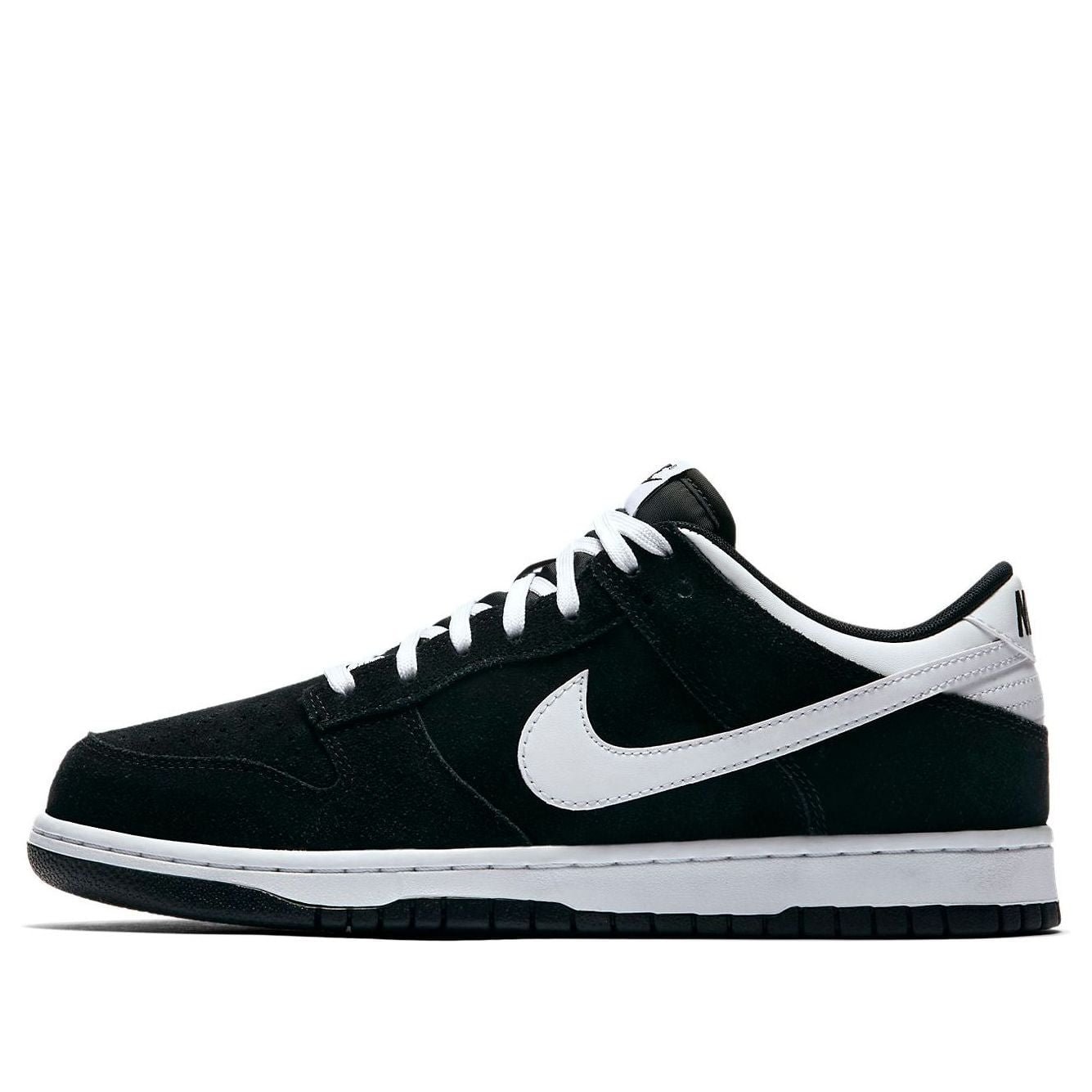 Nike Dunk Low Black White Heel